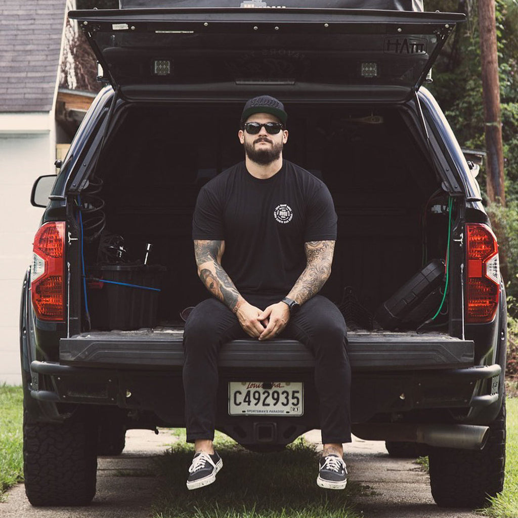 Matt chilling on his Tundra