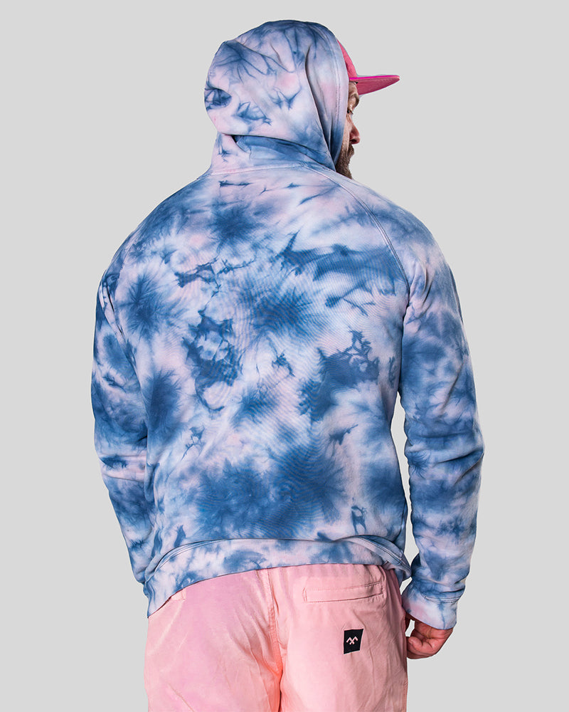 ESSENTIALS HOODIE INDIGO TIE DYE Not Dead Yet